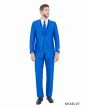 Tazio Men's 3 Piece Slim Fit Suit - Solid Sharkskin
