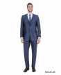 Tazio Men's 3 Piece Slim Fit Suit - Solid Sharkskin