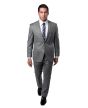 Tazio Men's 2 Piece Slim Fit Suit - Modern Cut Silky Sharkskin