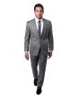 CCO Men's Outlet 2 Piece Slim Fit Suit - Modern Cut Silky Sharkskin