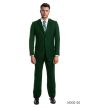 Demantie Men's 2 Piece Solid Executive Suit - with Flat Front Pants
