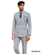 Azzuro Men's 2 Piece Tailored Fit Suit - Double Breasted