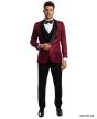 Tazio Men's Outlet 3 Piece Executive Suit - Paisley Pattern