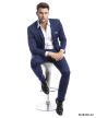 Tazio Men's 2 Piece Skinny Fit Suit - Bold Colors
