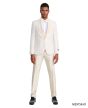 Tazio Men's 4 Piece Skinny Fit Suit - Tone on Tone