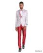 Tazio Men's 4 Piece Outlet Skinny Fit Suit - Blooming Flowers