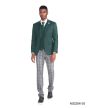 Tazio Men's 3 Piece Skinny Fit Suit - Plaid Pants