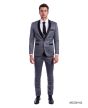 Tazio Men's 3 Piece Executive Suit - Black Accents