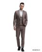 CCO Men's Outlet 3 Piece Skinny Fit Suit - Sleek Windowpane