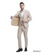 CCO Men's Outlet 3 Piece Skinny Fit Suit - Solid Textured