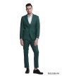 Tazio Men's 3 Piece Skinny Fit Suit - Solid Textured
