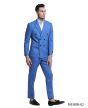 Tazio Men's 2 Piece Skinny Fit Suit - Sharkskin
