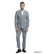 Tazio Men's 2 Piece Skinny Fit Suit - Light Pinstripe