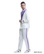 Tazio Men's 2 Piece Skinny Fit Suit - Bold Color Accents