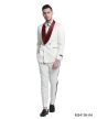 Tazio Men's 2 Piece Skinny Fit Suit - Bold Color Accents