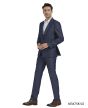 Tazio Men's 3 Piece Skinny Fit Suit - Two Tone Vest