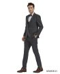 Tazio Men's 3 Piece Skinny Fit Suit - Textured Solid