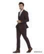Tazio Men's 3 Piece Skinny Fit Suit - Textured Solid