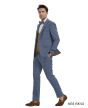 Tazio Men's Outlet 4 Piece Skinny Fit Suit - Bold Windowpane