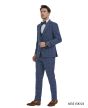 Tazio Men's 4 Piece Skinny Fit Suit - Bold Windowpane