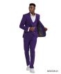CCO Men's Outlet 3 Piece Skinny Fit Suit - Bold Colors