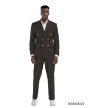 Tazio Men's 2 Piece Skinny Fit Suit - Gold Buttons