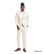 Tazio Men's 3 Piece Skinny Fit Suit - Sharkskin