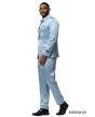 Tazio Men's 3 Piece Skinny Fit Suit - Sharkskin
