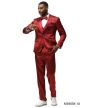 Tazio Men's 3 Piece Skinny Fit Suit - Sharkskin
