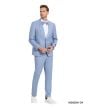 Tazio Men's 2 Piece Skinny Fit Suit - Smooth Color
