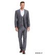 CCO Men's Outlet 3 Piece Skinny Fit Suit - Tone on Tone Windowpane
