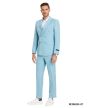 Tazio Men's Outlet 2 Piece Skinny Fit Suit - with Light Pinstripe
