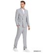 Tazio Men's 2 Piece Skinny Fit Suit - Light Pinstripe