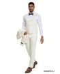 CCO Men's Outlet 3 Piece Skinny Fit Suit - Textured Paisley