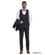 Tazio Men's 3 Piece Skinny Fit Suit - Textured Paisley