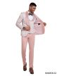 Tazio Men's 3 Piece Skinny Fit Suit - Textured Paisley