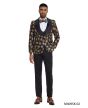 Tazio Men's 3 Piece Skinny Fit Suit - Geometric Floral