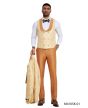Tazio Men's 3 Piece Skinny Fit Fashion Suit - Wide Shawl Lapel