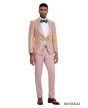 Tazio Men's 2 Piece Skinny Fit Suit - Gold Paisley