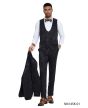 CCO Men's Outlet 3 Piece Skinny Fit Suit - Floral Pattern