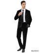 Tazio Men's 2pc Skinny Fit Velvet Suit - Solid Color