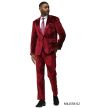 Tazio Men's 2pc Skinny Fit Velvet Suit - Solid Color