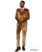 CCO Men's Outlet 2pc Skinny Fit Velvet Suit - Solid Color