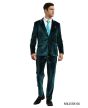 CCO Men's Outlet 2pc Skinny Fit Velvet Suit - Solid Color