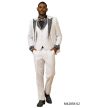 Tazio Men's 3 Piece Skinny Fit Suit - Rhinestone Accents
