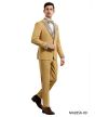 Tazio Men's 3 Piece Skinny Fit Suit - Rhinestone Accents