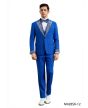 Tazio Men's 3 Piece Skinny Fit Suit - Rhinestone Accents