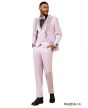 Tazio Men's 3 Piece Skinny Fit Suit - Rhinestone Accents