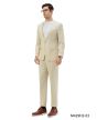 Tazio Men's 2 Piece Hybrid Fit Linen Suit - Collarless