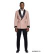 Mauve Mens Suit Double Breasted Suit Jacket Black Pants